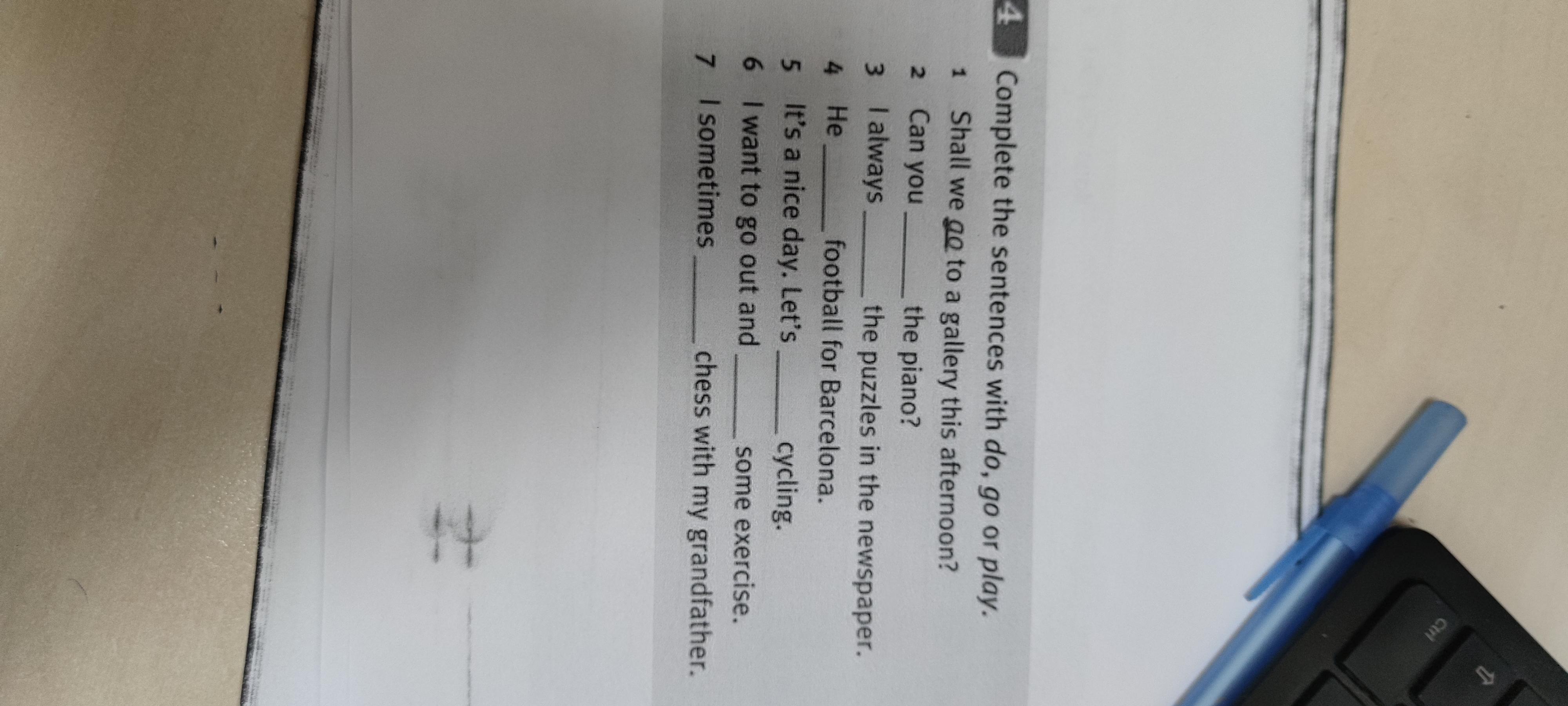 The sentences with go on