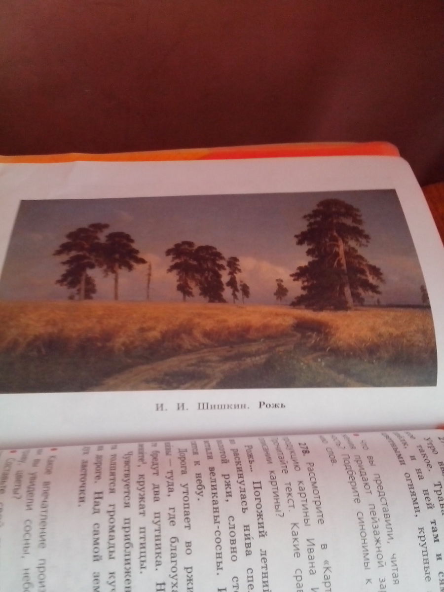 Рассмотрите в картинной галерее учебника репродукцию картины ивана ивановича шишкина рожь сочинение