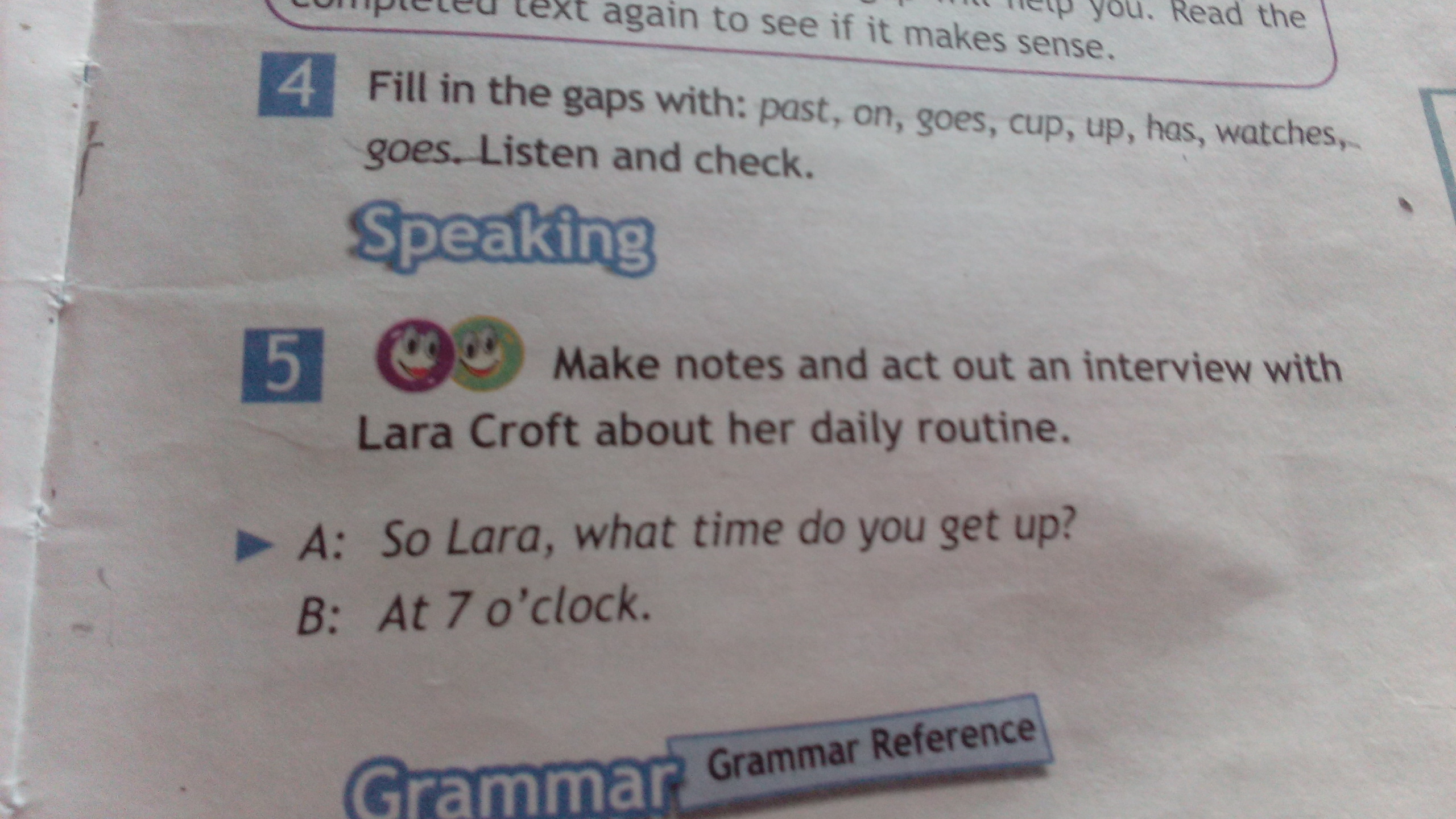 Listen and read to check. Listen and read to check