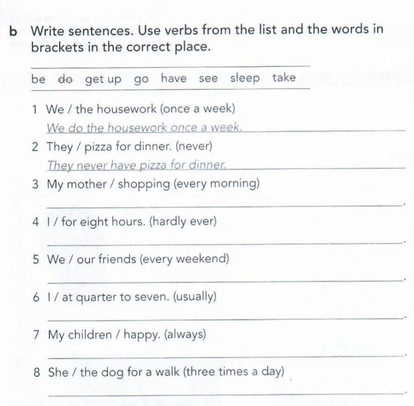 Read the sentences перевод на русский язык. Write affirmative sentences use the verbs in parenthesis ответы на задания. Complete each sentence using the proper verbal from. Complete the sentences use a verb from the Box 11.1