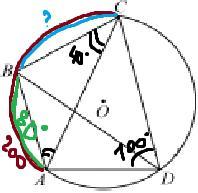 Окружность вписана в угол асв. Вписанный четырехугольник угол ACB=100. Вписанный в окружность угол равный 40 опирается. В выпуклом четырехугольнике ABCD угол ADC равен 60. В угол АСВ равный 76 вписана окружность с центром о.
