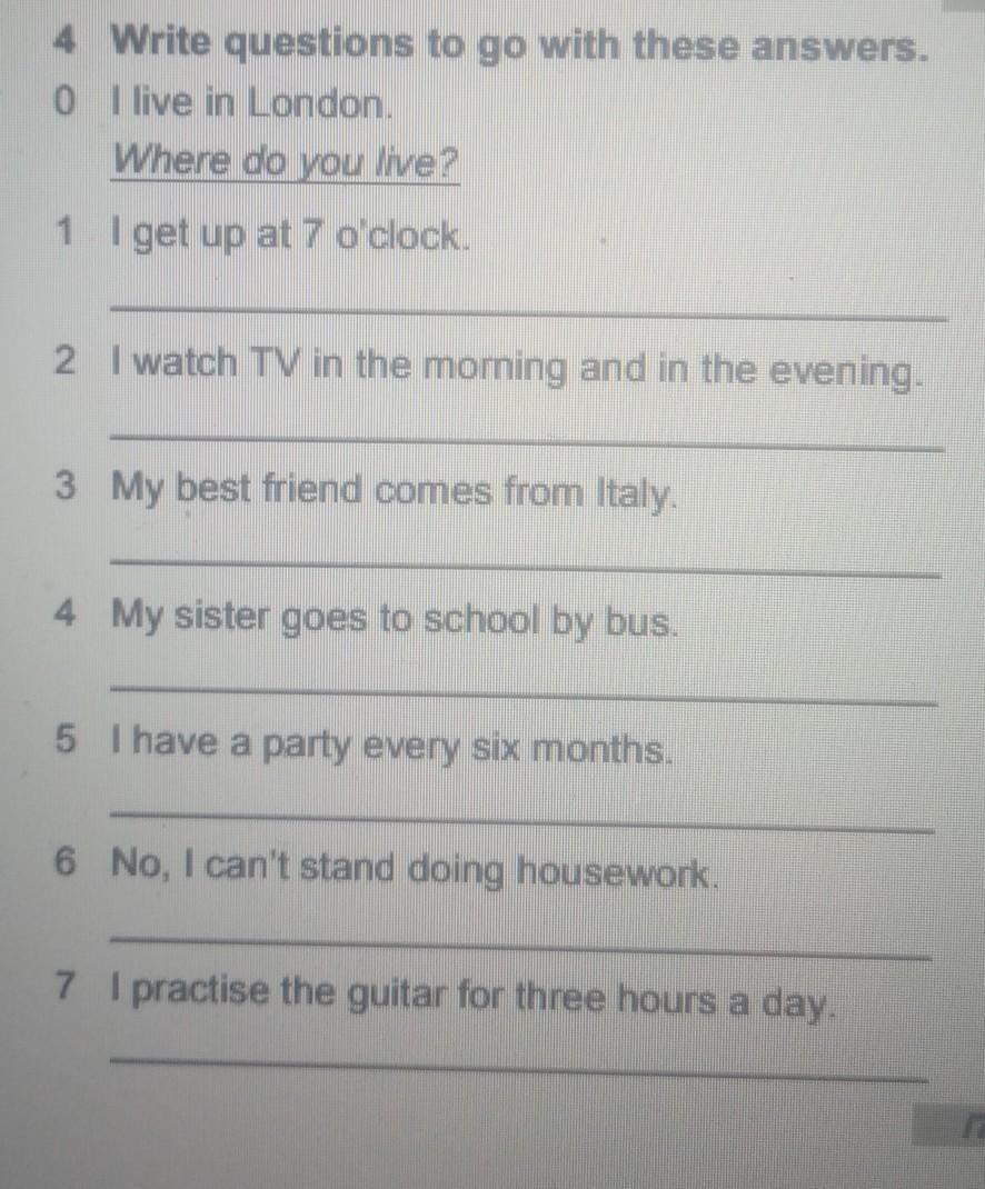 1 you buy this book yesterday. Write questions for these answers Yes there are two Cathedral. Write questions with do and does 7.1.