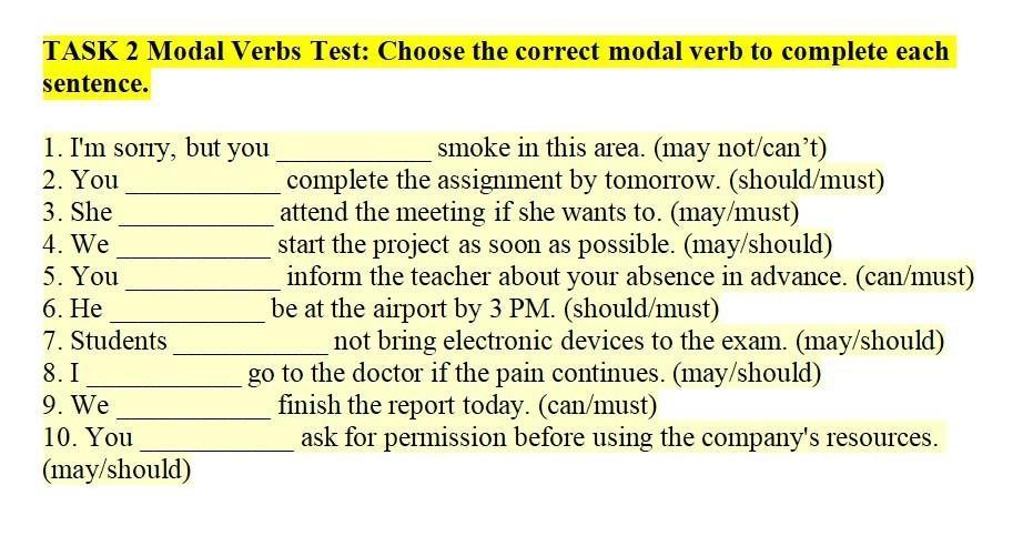 Choose the correct verb forms. Choose the correct verb forms