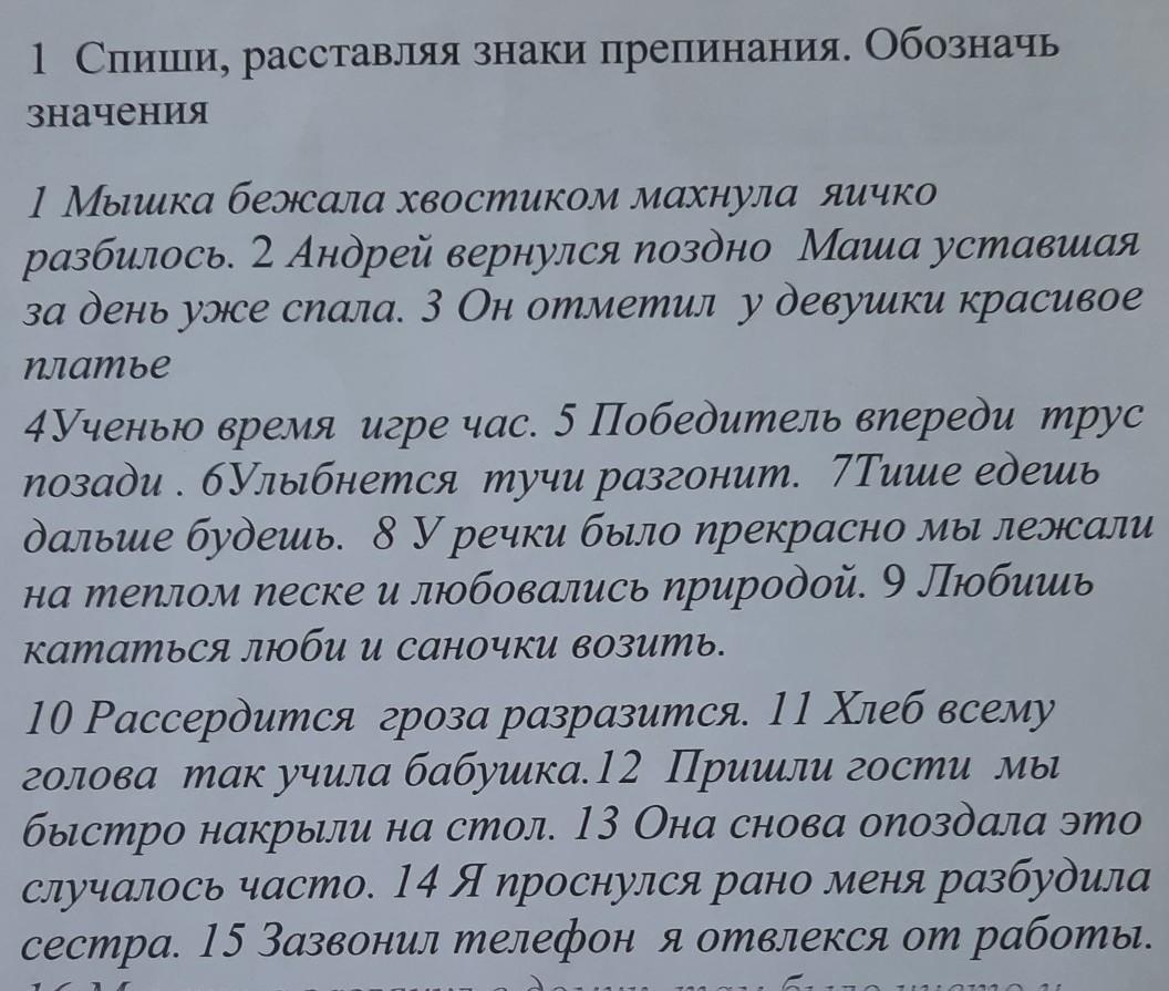 Пришли гости мы быстро накрыли на стол знаки препинания