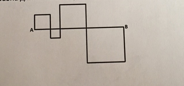 На рисунке изображено 4 квадрата известно