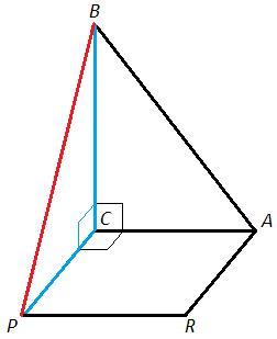 Прямая перпендикулярна плоскости прямоугольного треугольника