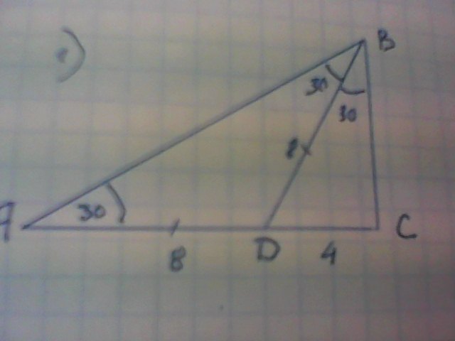 1 из углов прямоугольного треугольника равен 30
