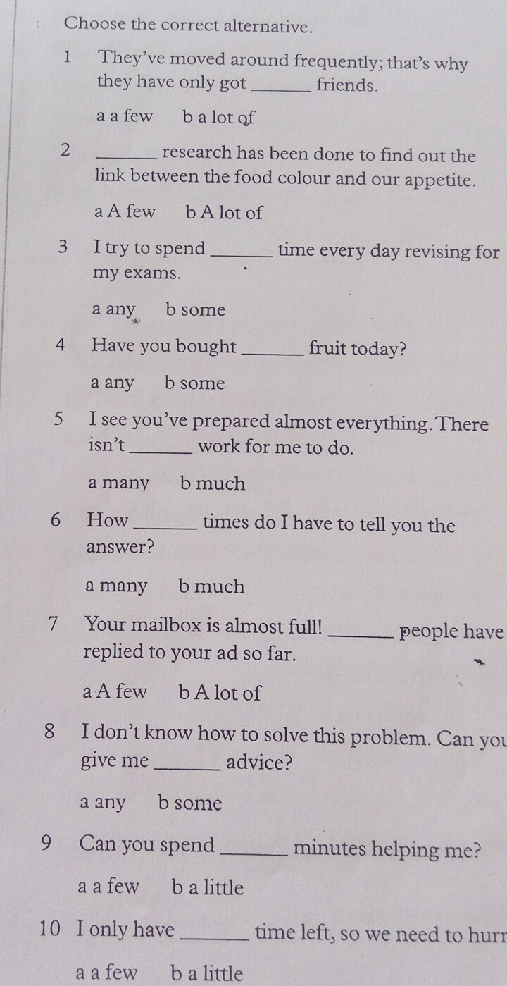 Choose the correct alternative. Choose the correct. Choose the correct answer. Choose the best alternative.