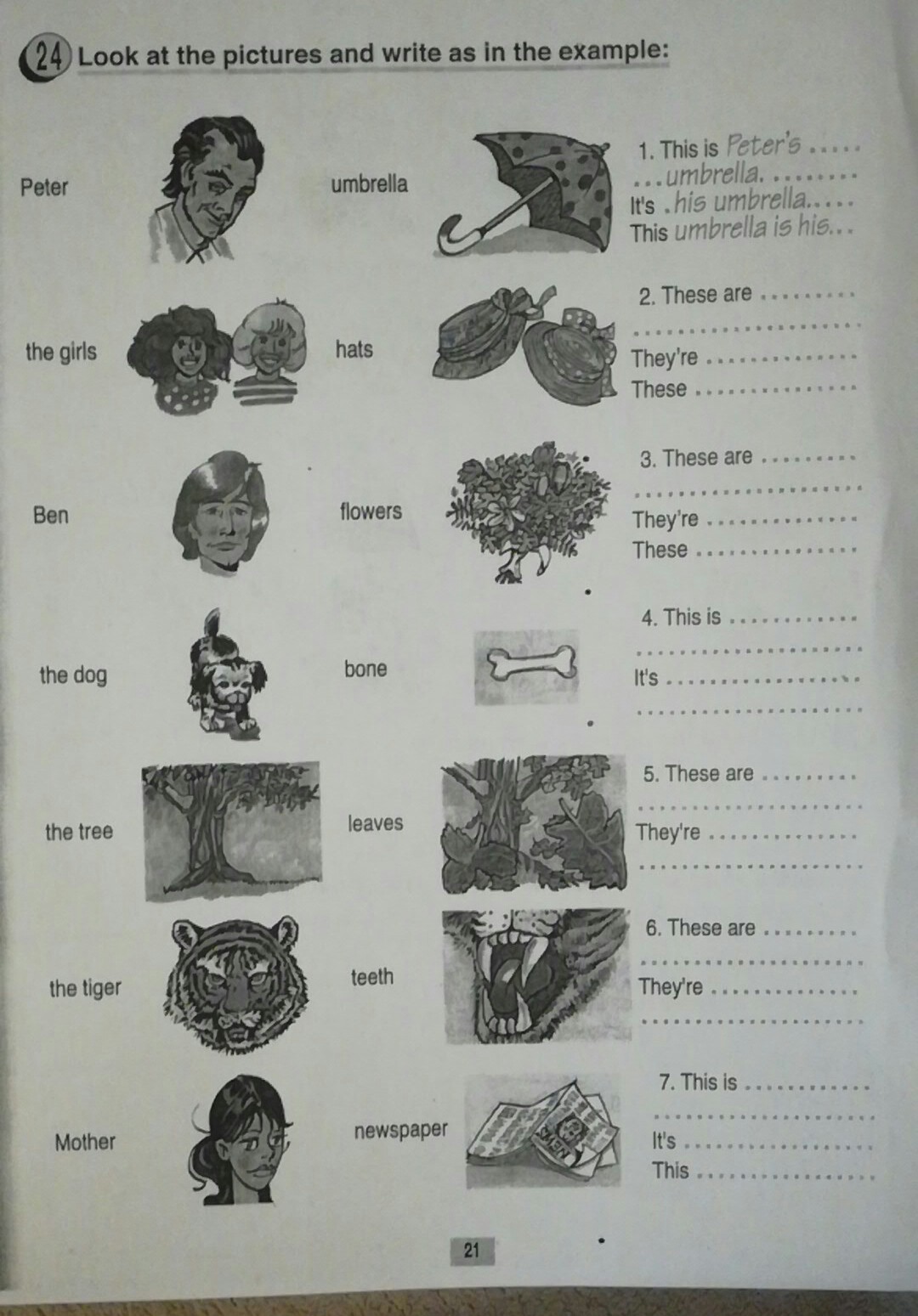 Write as in the example cooker. Write as in the example cooker