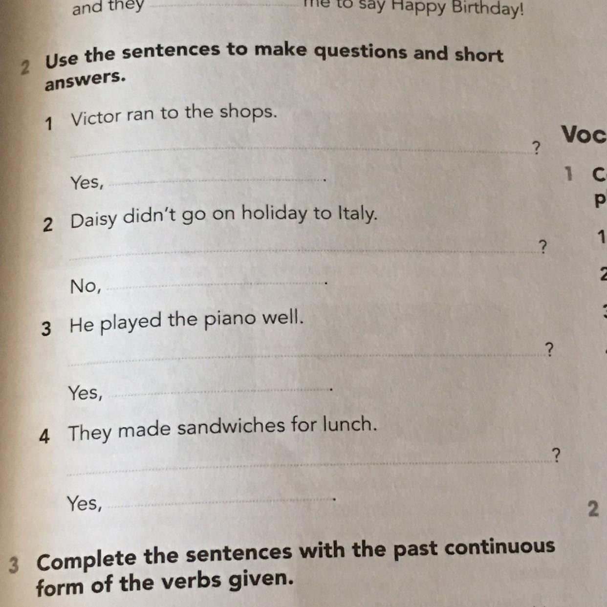 1 make questions to the answers. Make questions and short answers. short answers. making questions and short answers.