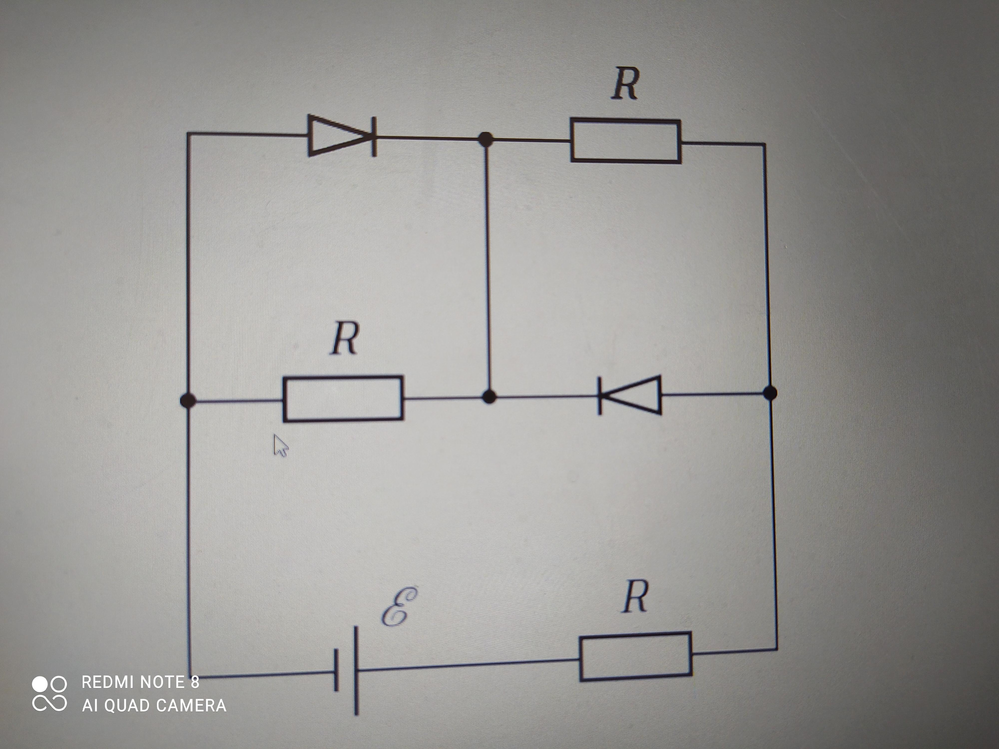 Идеальный диод в цепи. В цепи с идеальным диодом u 40. Какой источник тока изображен на рисунке?. Идеальный диод на ltc4412es6.