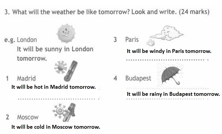 Be like. What will the weather be like tomorrow.