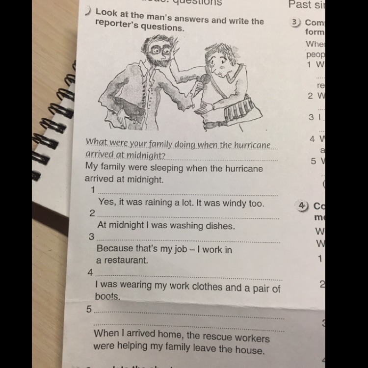 5 write the questions and answers. Look at the man's answers and write the Reporter's questions 7 класс. Write the questions. Look at the answers and write the questions. Write the questions and answers проверочная работа.