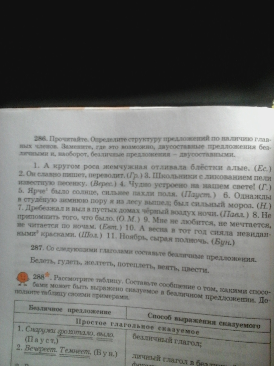 Укажите предложение структура которого соответствует схеме безличное и двусоставное на земле на небе