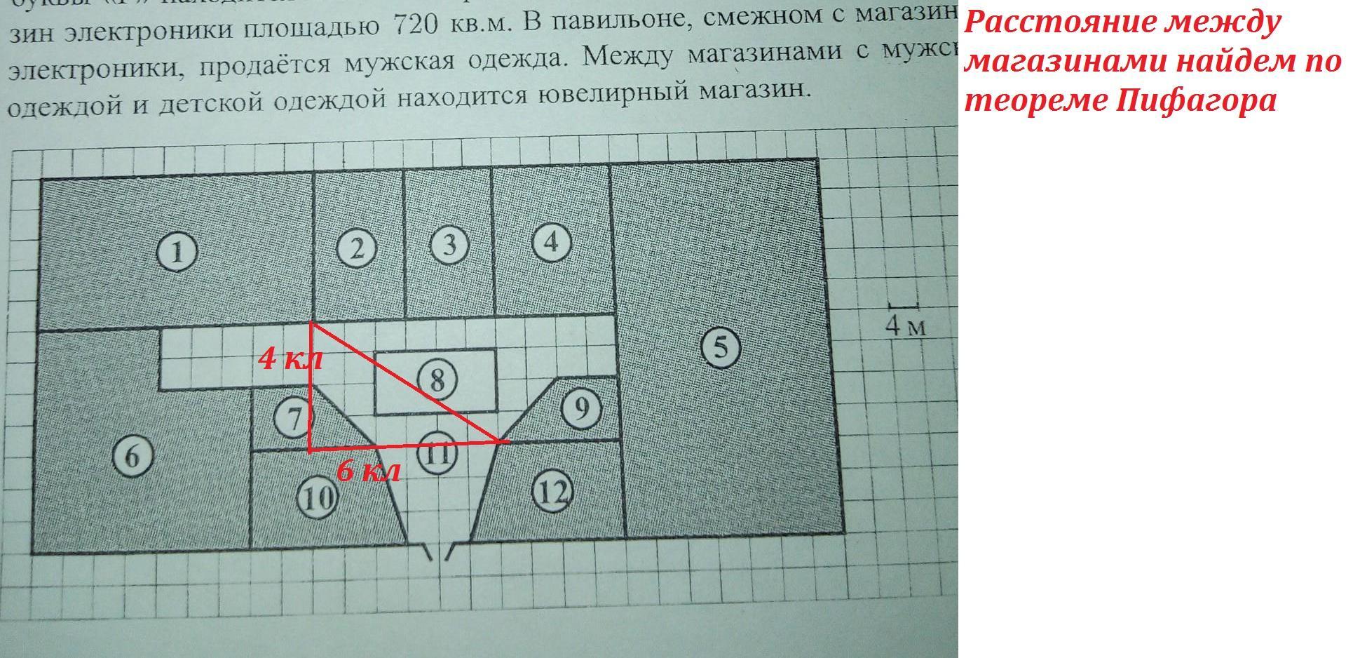 На плане изображен торговый комплекс слева от центрального