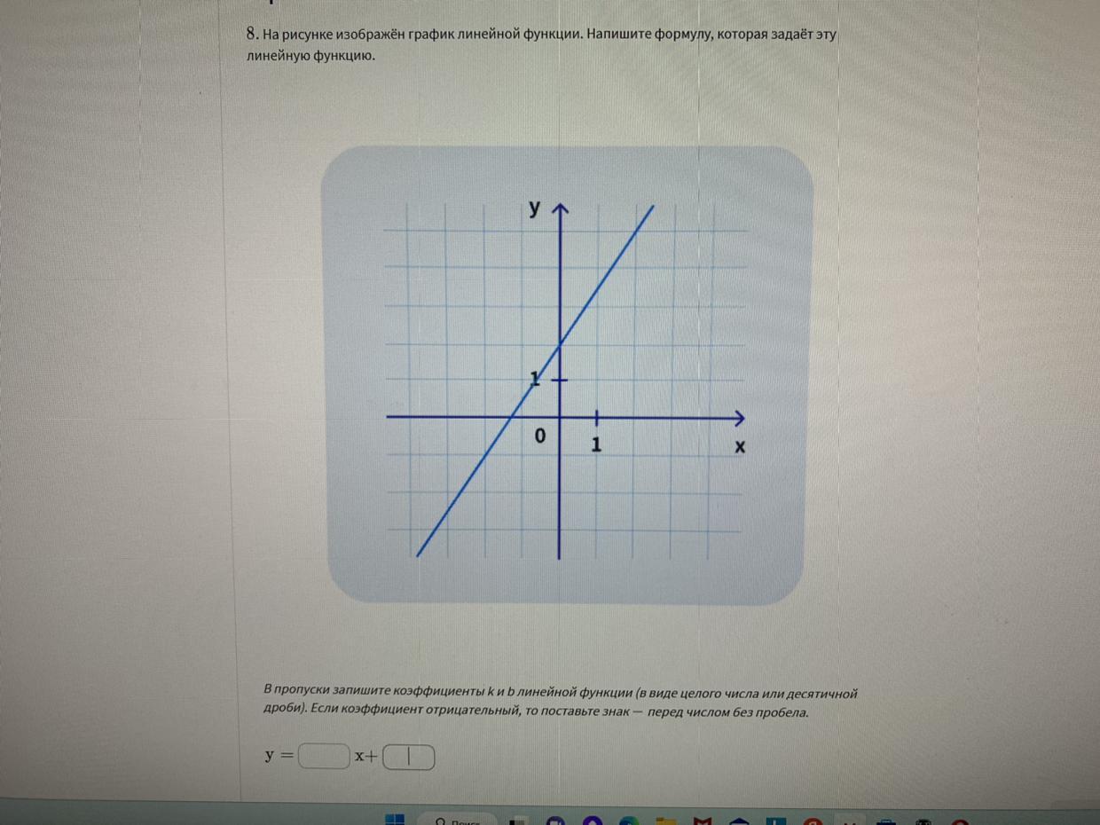 На рисунке изображен график прямой напишите формулу которая задает эту прямую впр 7