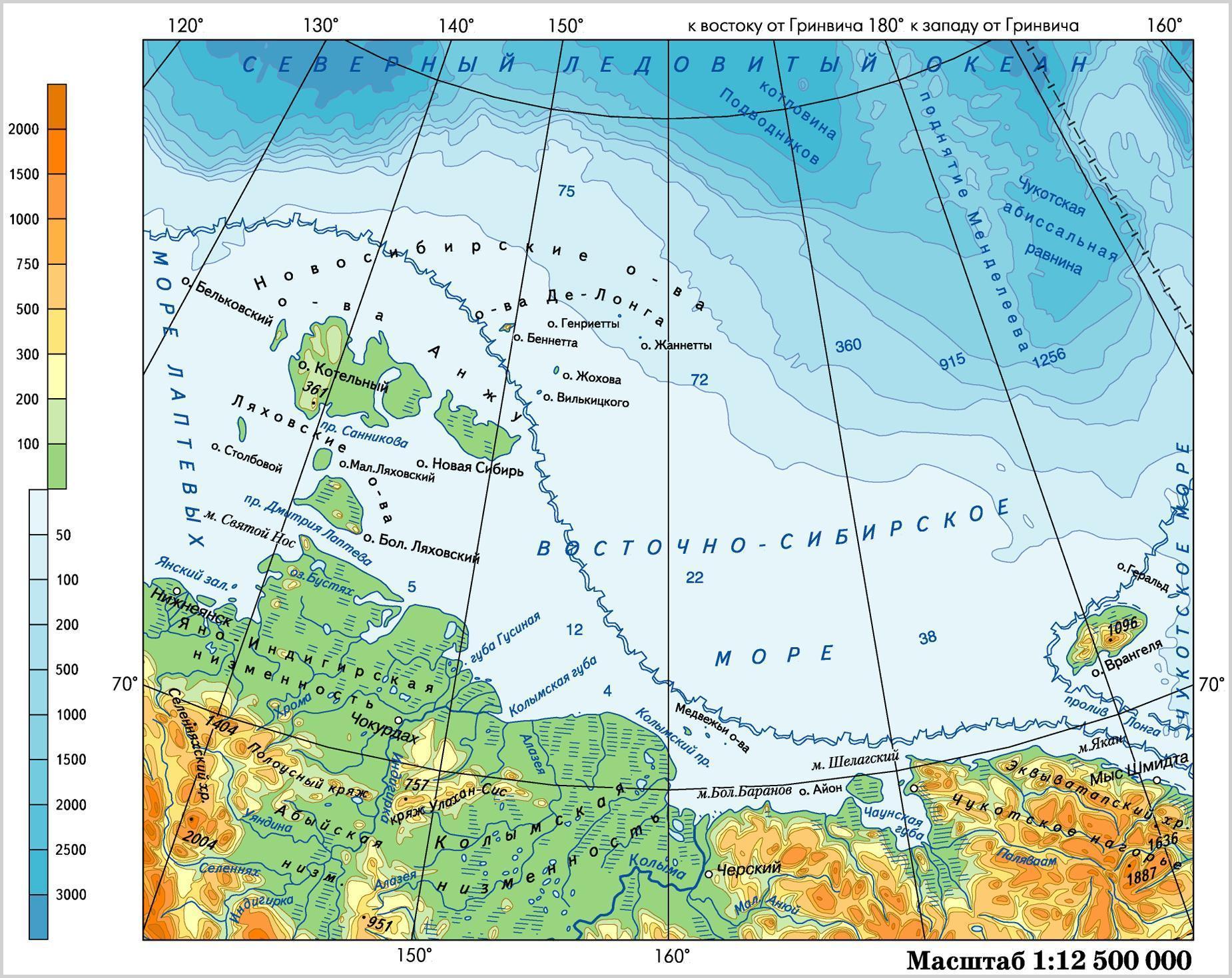 Описание восточно сибирского моря по плану