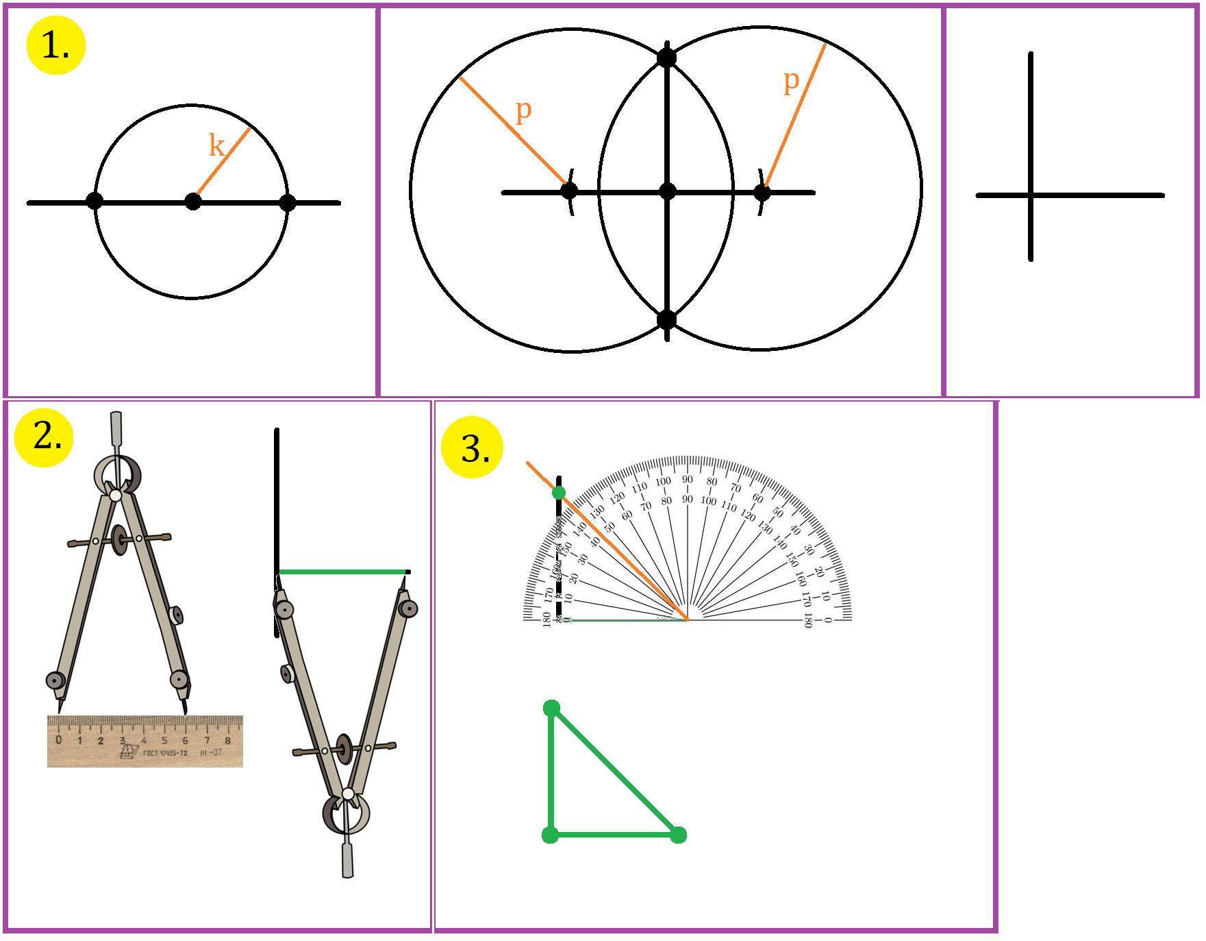 Начертите треугольник с помощью транспортира и линейки. Транспортир с помощью линейки и циркуля. Построение углов с помощью транспортира и циркуля. Угол 90 градусов с помощью циркуля и линейки. Рисунки на тему построение с циркулем и линейкой.