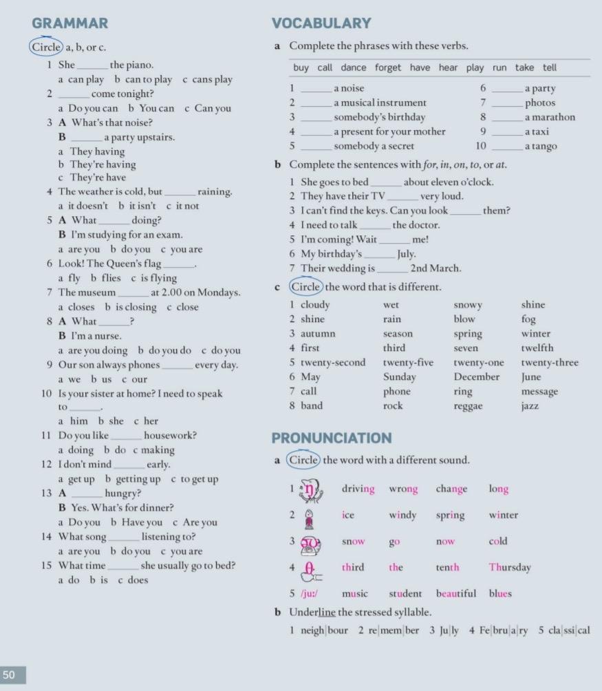 Vocabulaire a1