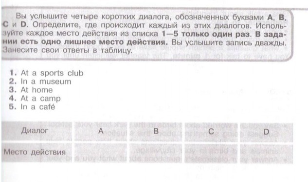 Даны списки a 1 1 2. Вы два раза услышите четыре коротких диалога обозначенных буквами ABCD. Услышите 4 коротких диалога. Вы два раза услышите четыре коротких диалога ответы. Выберите место действия где происходит диалог.