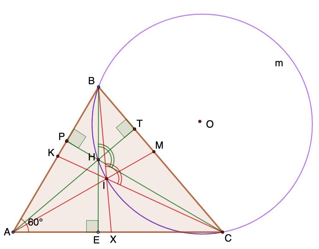 Доказательство пересечения высот. Условие принадлежности четырёх точек одной окружности. У треугольника АВС И где общая вершина. Пифогорейские трегольники. Даны три точки, найти точку пересечения высот.