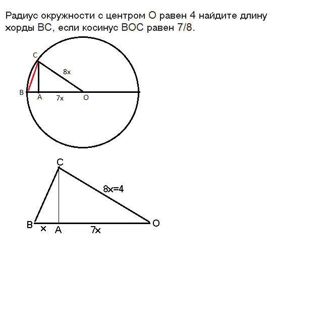 На рисунке bc диаметр окружности mh bc