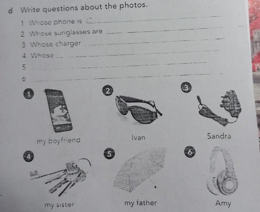Whose telephone number is this its theirs. Whose glasses are these.