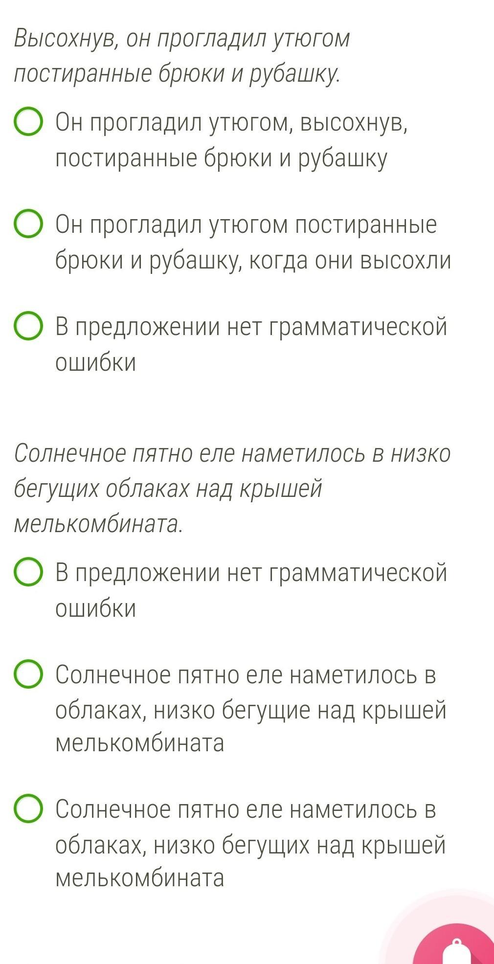 Проверь есть ли в предложениях грамматические ошибки