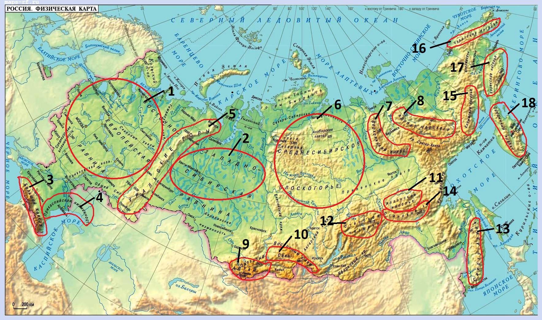 Контурная карта горы