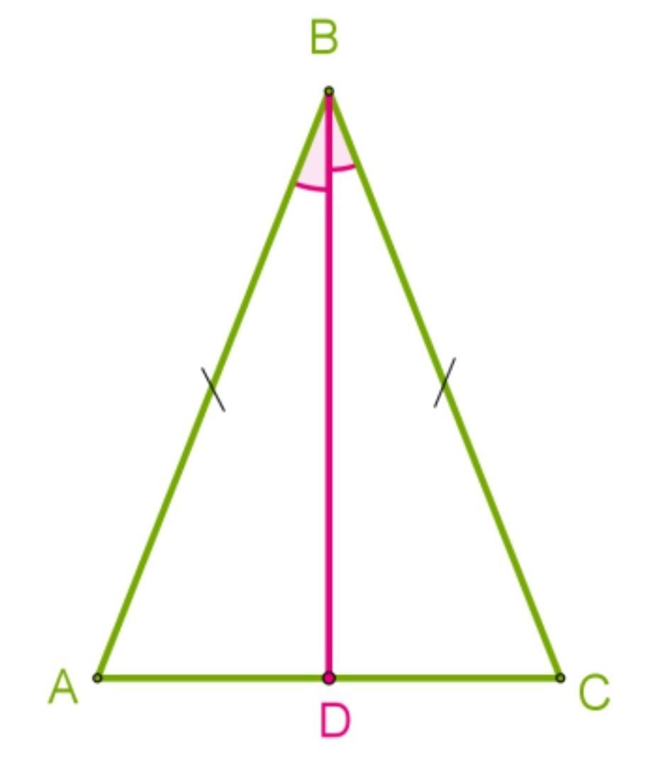 Ось симметрии равнобедренного треугольника