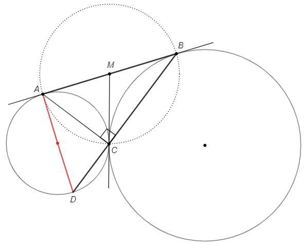 Две окружности касаются в точке