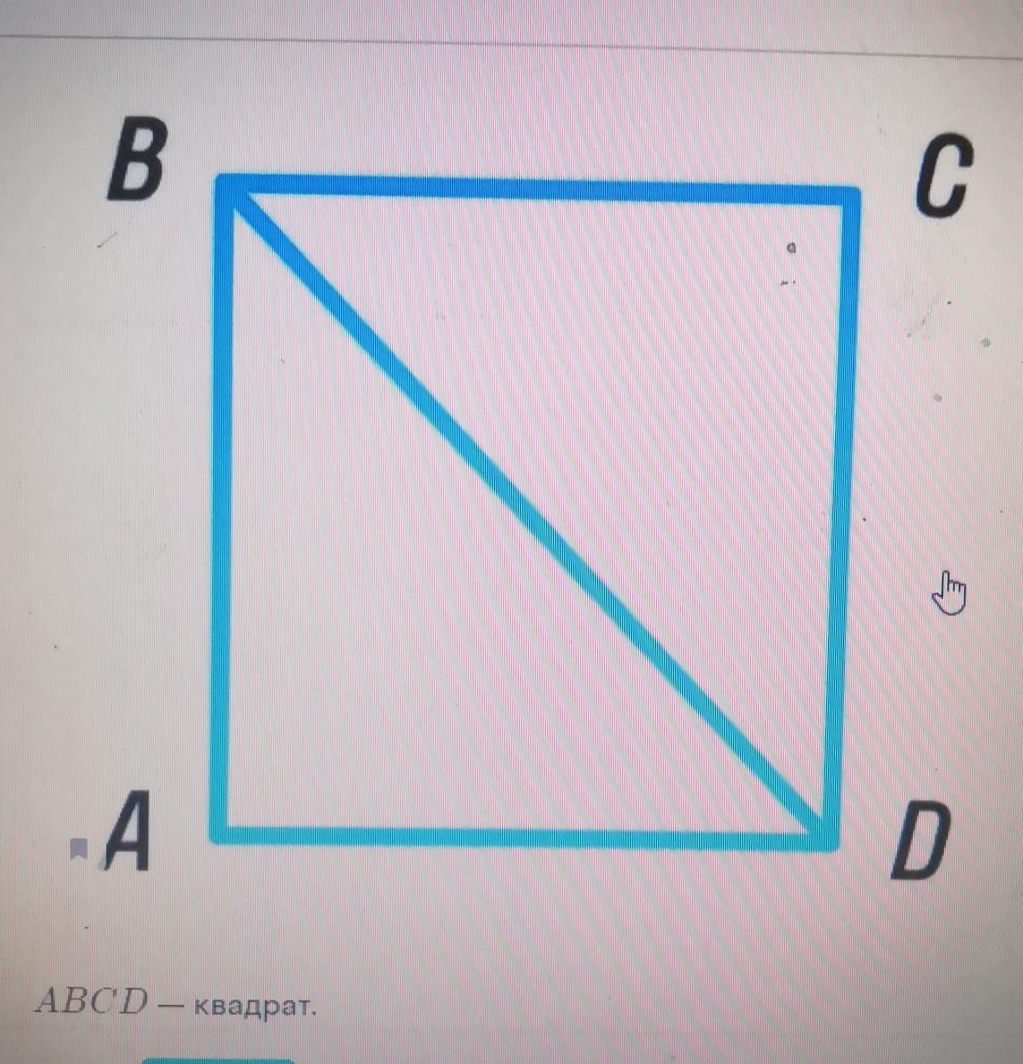Чему равна площадь квадрата, если площадь треугольника BCD равна 18 см²?