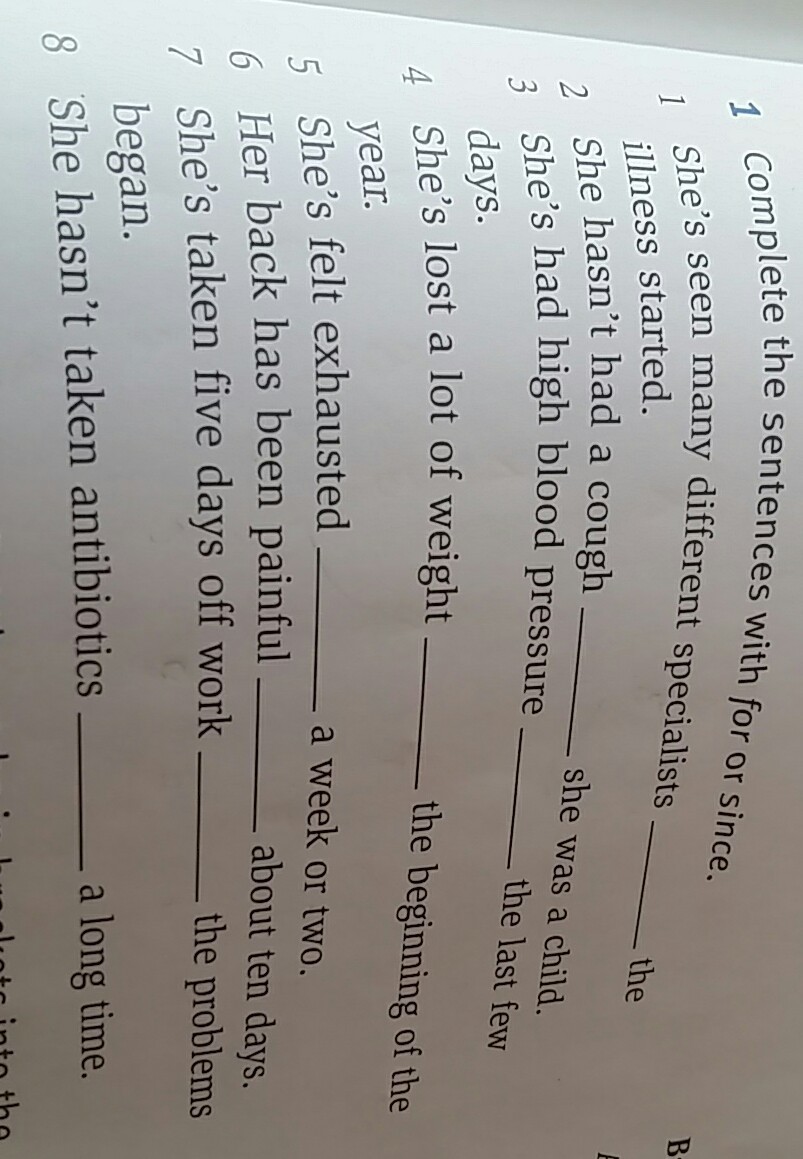 Complete the sentences with for or since. Grammar 2 complete the sentences with for or since. Ответы. Complete the sentences with for or since. She`s Lived in London 2003 ответы. 19.4 Complete the sentences with for or since. Complete the sentences with for or since. 3 Unit 9 класс.