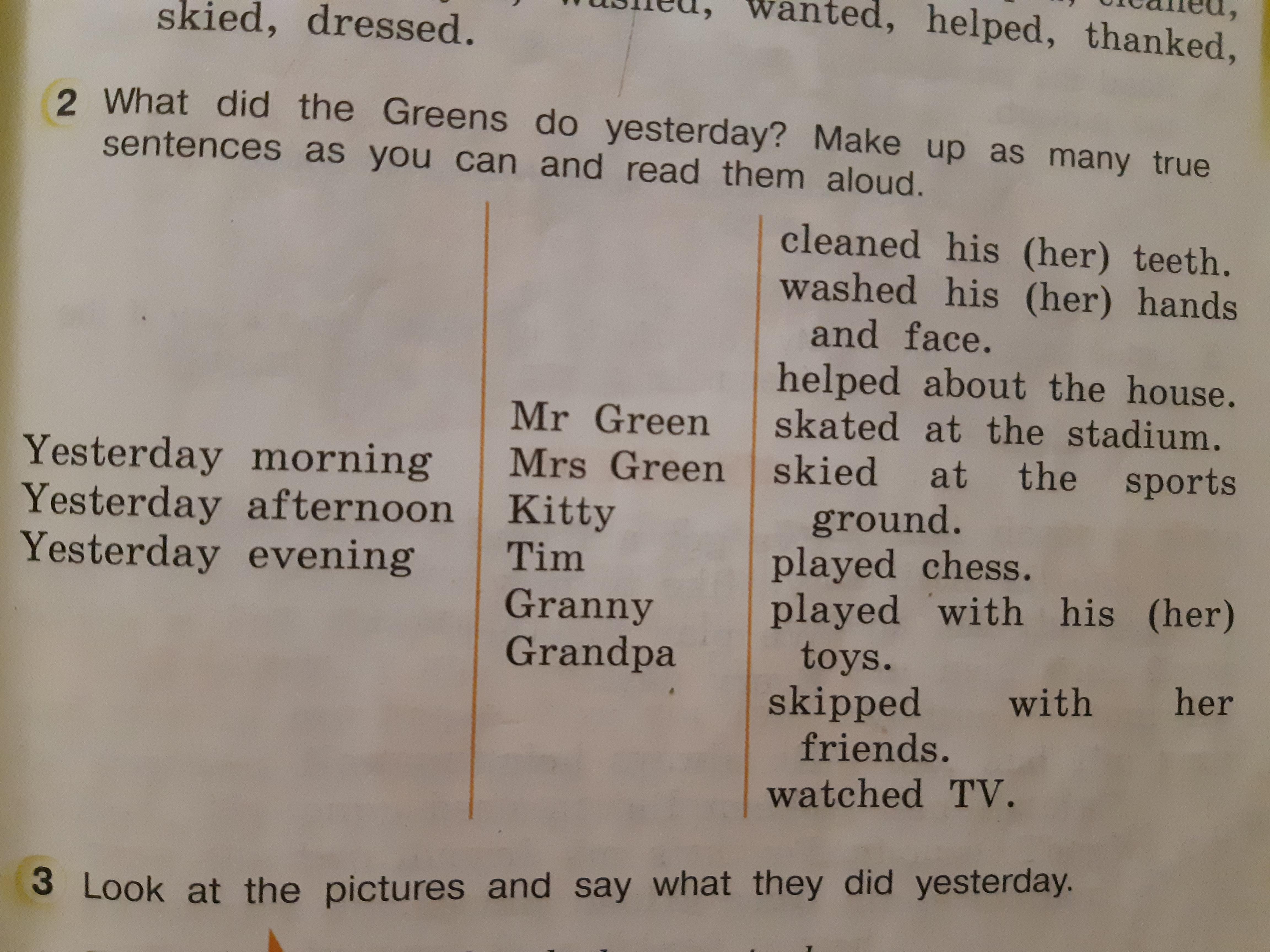 Many sentences. What did the Greens do yesterday make up as many true sentences as you can and read them Aloud. Make up as many true sentences as you can 5 класс. What did the Greens do yesterday? Make up as many true sentences as you can and read them Aloud. Перевод. What did the Greens do yesterday make up as many true sentences as you can and read them Aloud гдз.