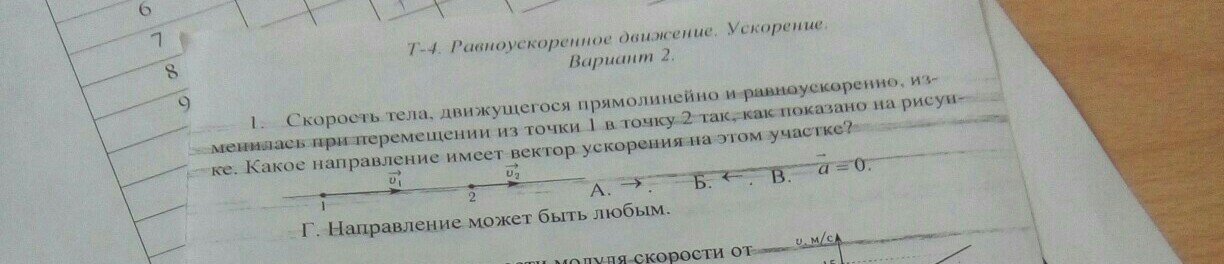 На рисунке точками на линейках показаны положения четырех движущихся тел