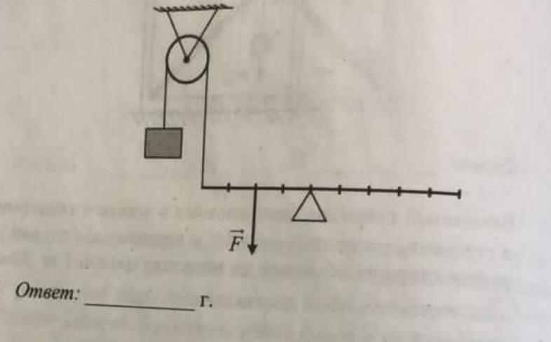 Рычаг изображенный на рисунке находится в равновесии чему равна масса прикрепленного груза f 30н