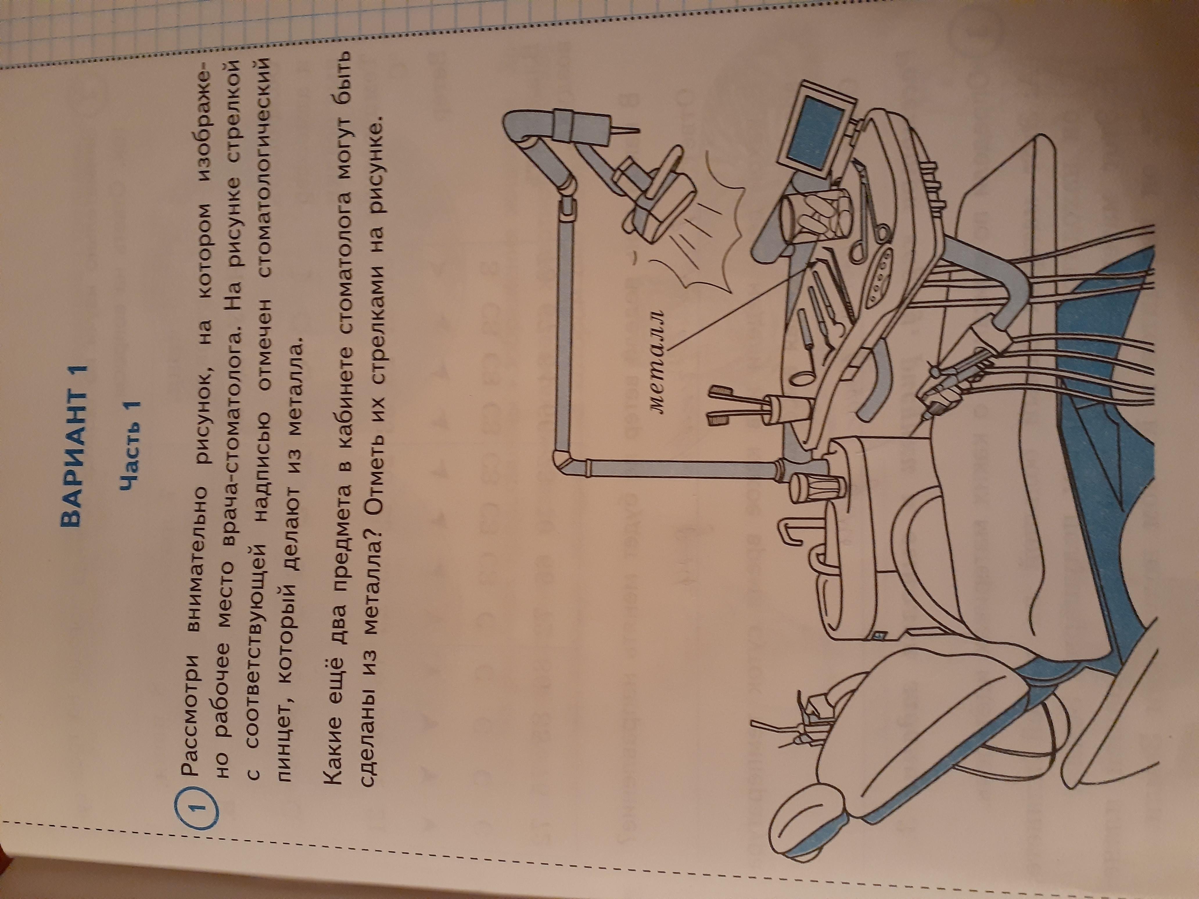 Рассмотри внимательно рисунок на котором изображено рабочее место врача стоматолога впр