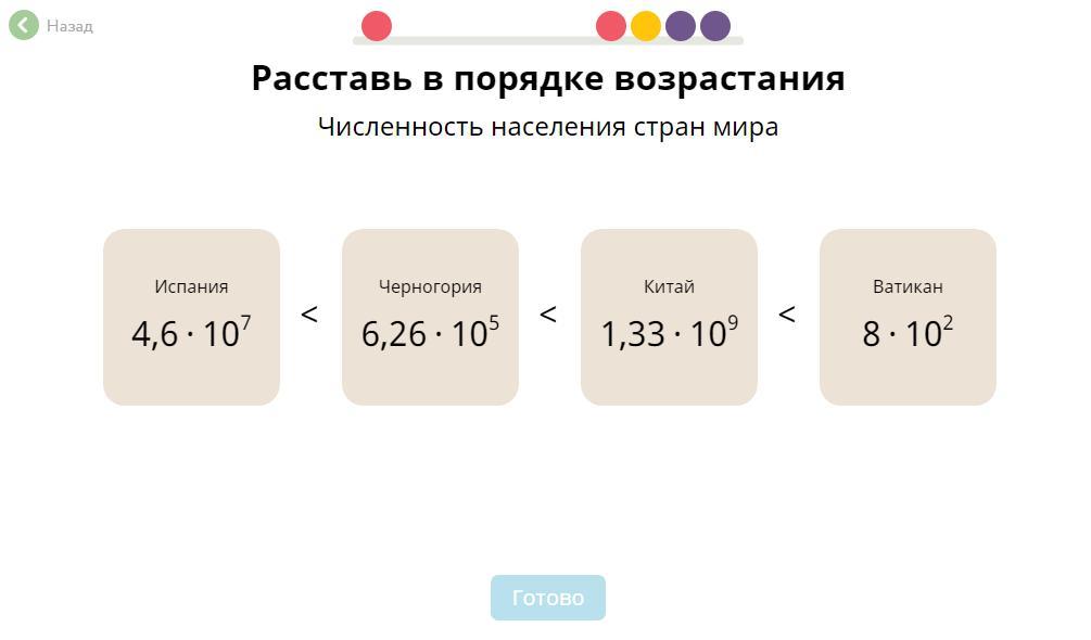 Страны в порядке возрастания численности