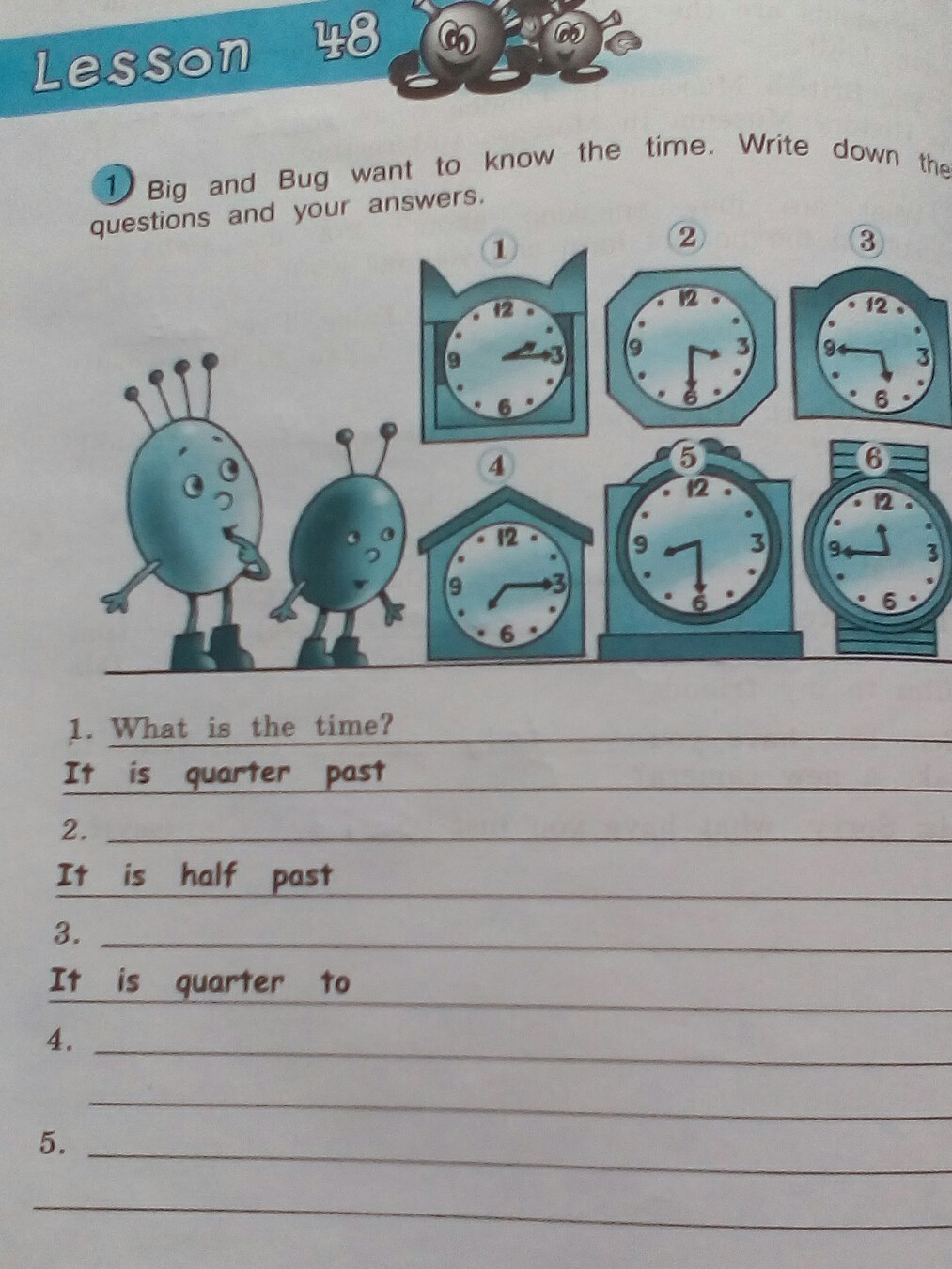 Баг на английском. Big and Bug want to know the time write down their questions and your answers. What time is it write the answers 4 класс. Write the time перевод. Big and Bug want to know the.