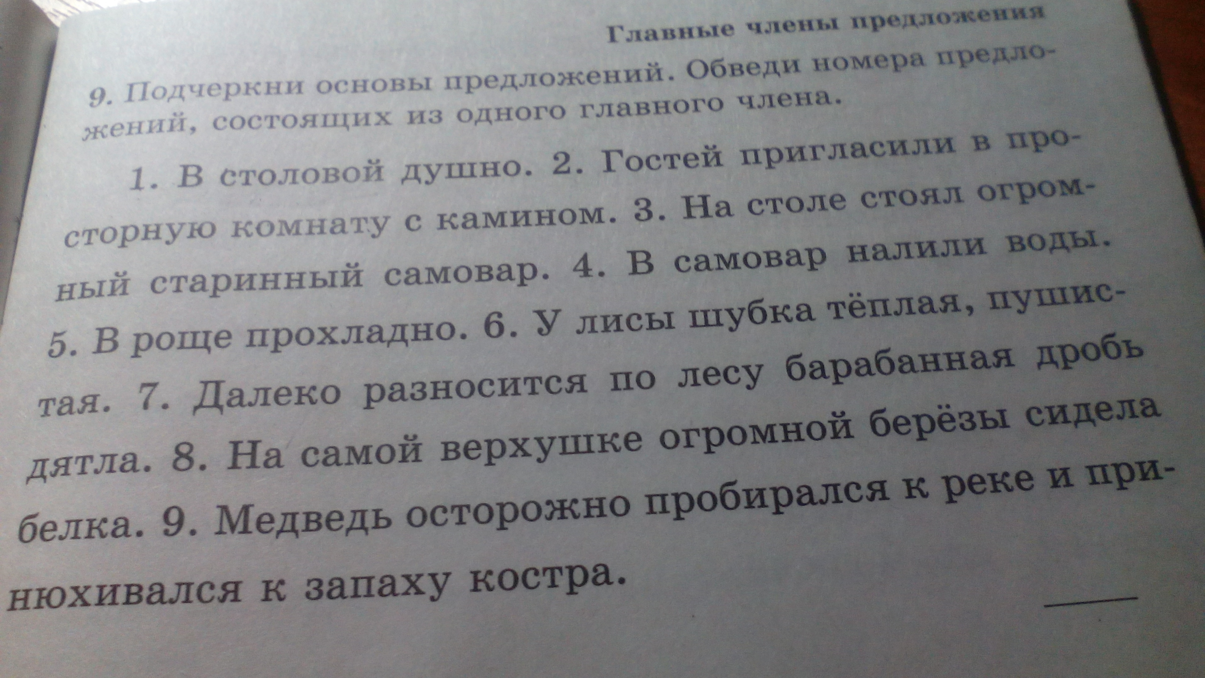 В последнем предложении подчеркни основу