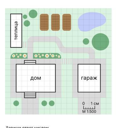 Перед тобой план дачного участка чему равен периметр гаража на местности