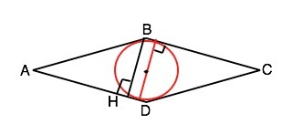 Угол ромб вписанный в окружность. Высота ромба равна диаметру вписанной. Периметр ромба 16 см высота 2 см . Найдите тупой угол. Радиус окружности вписанной в ромб равен 1.5 равен 30. Радиус круга равен высоте ромба.