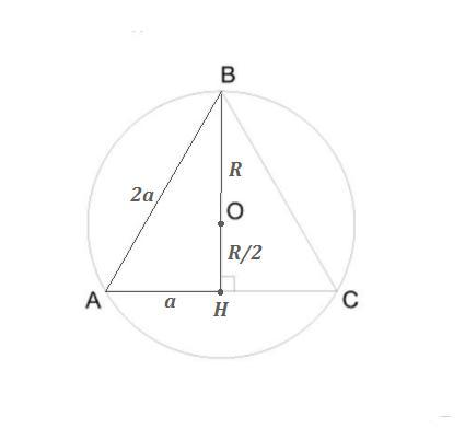 Площадь равностороннего треугольника в круге