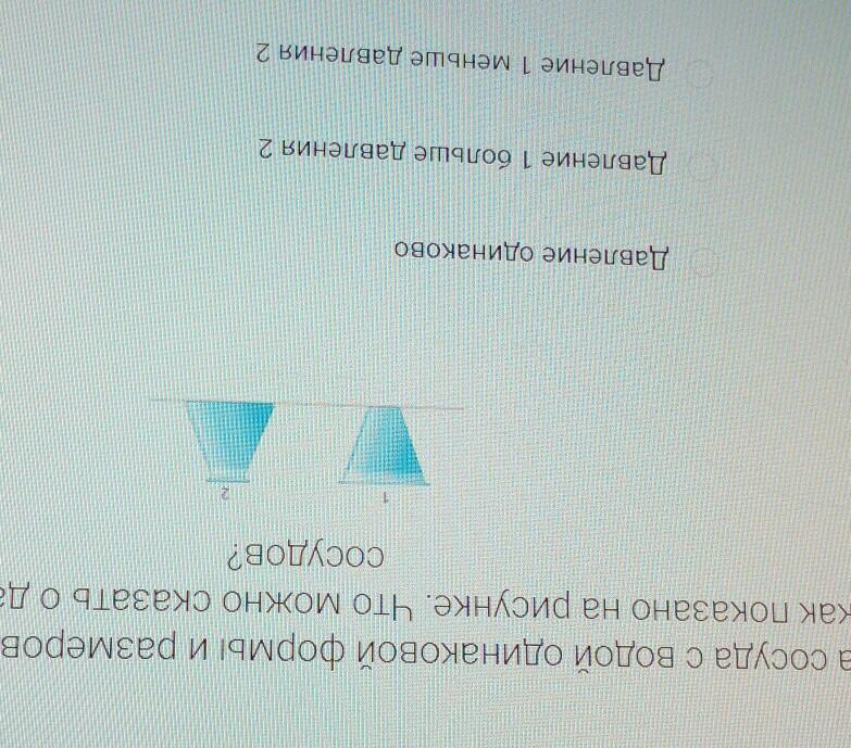 В двух одинаковых сосудах находилось одинаковое