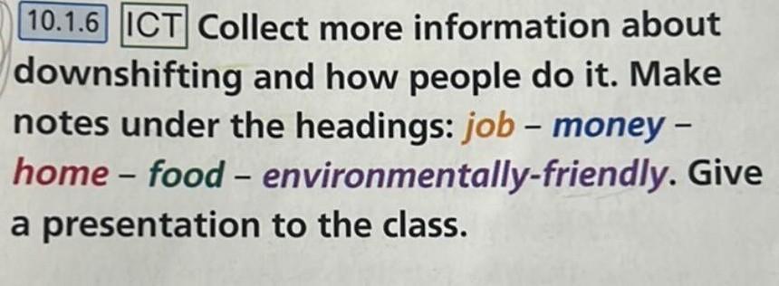 Make notes under these headings. Make notes under these headings