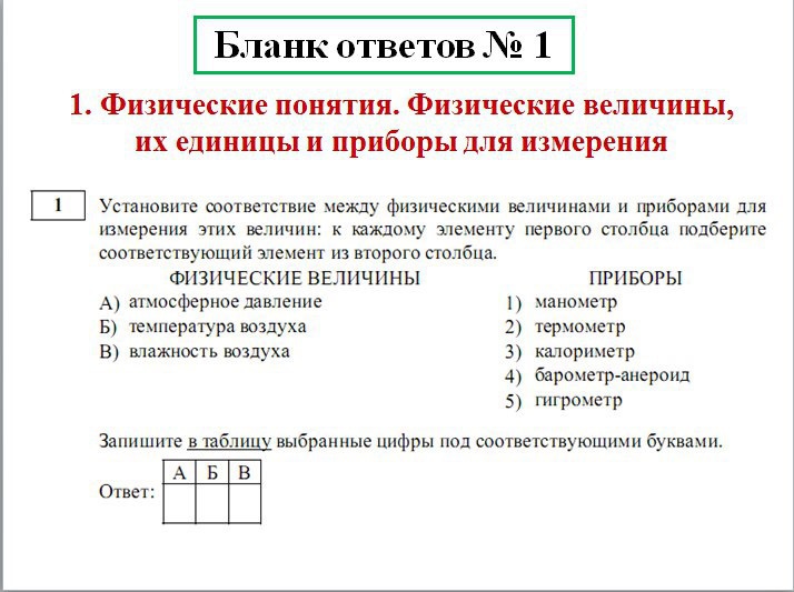 Физические понятия ответы