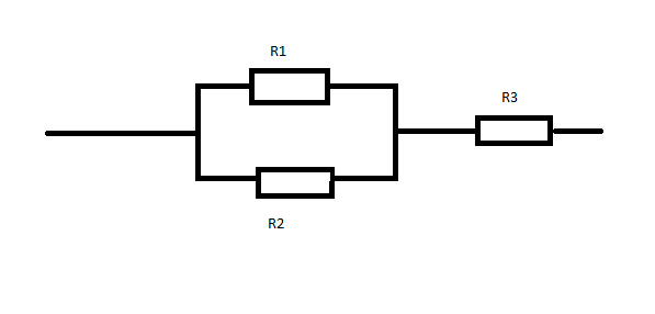 На рисунке изображена схема смешанного соединения 4 резисторов
