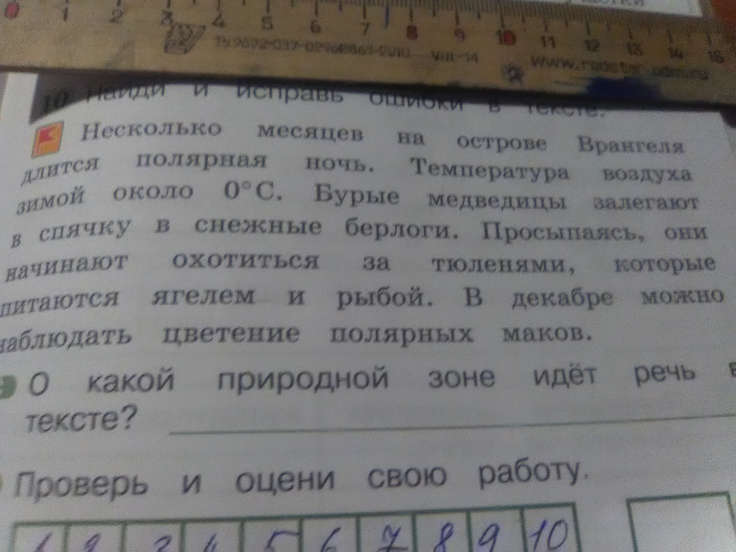 Найдите и исправьте. Исправь ошибки несколько месяцев на острове Врангеля. Несколько месяцев на острове Врангеля длится Полярная ночь.