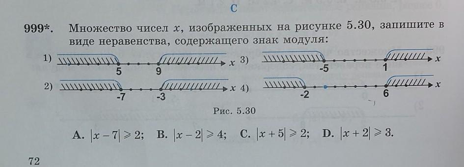 Множество чисел удовлетворяющее неравенству x 7