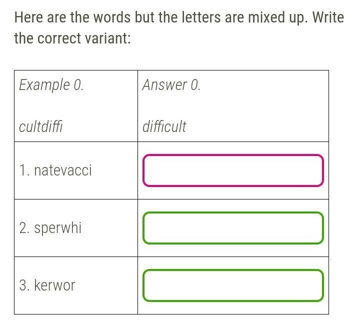 Write the correct word